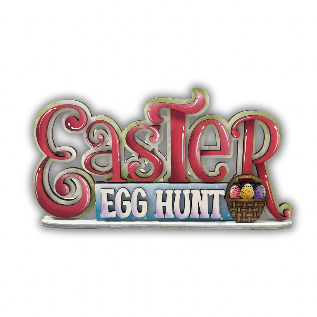 Scritta Easter con cestino