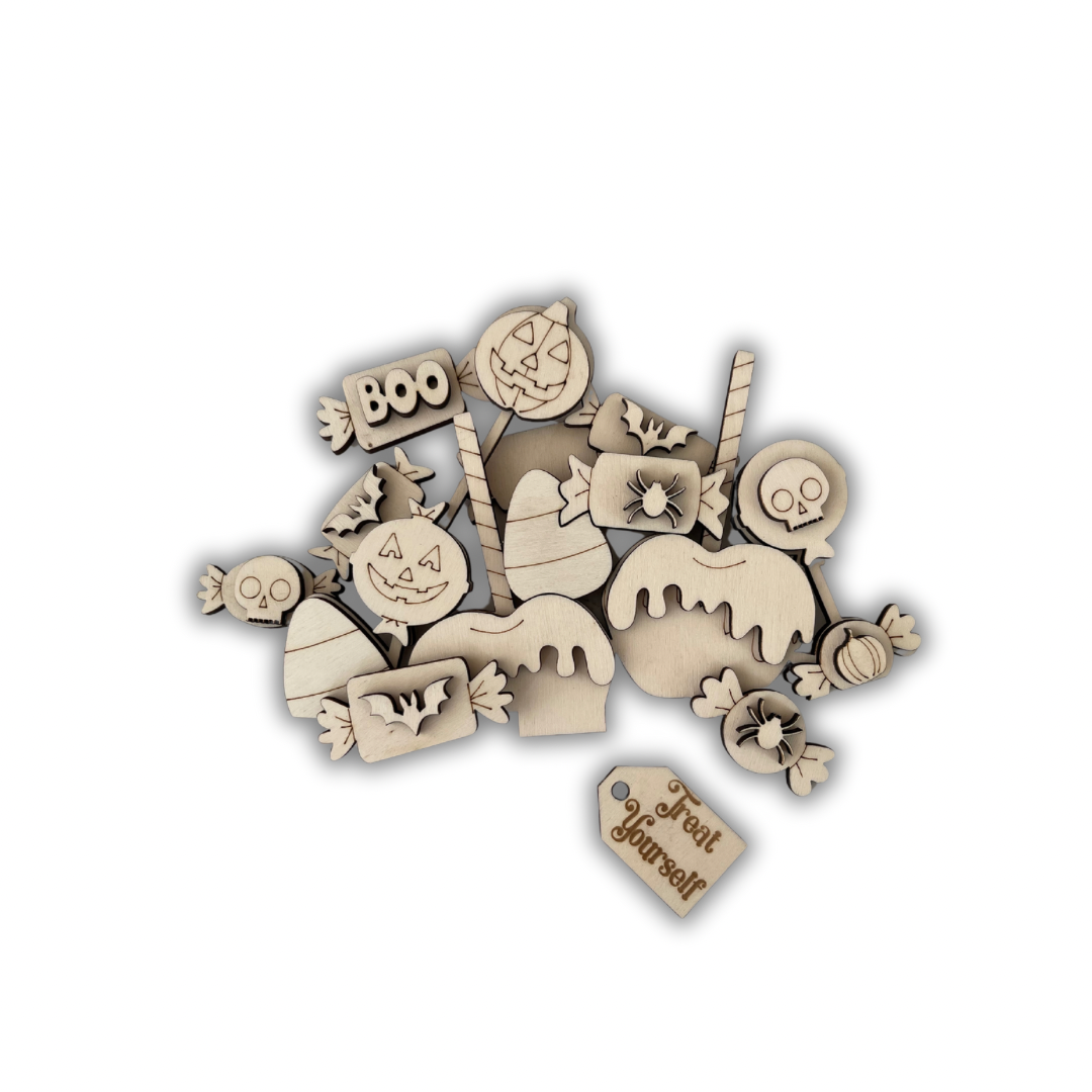 Pannello intercambiabile con dolcetti halloween Out of the Wood