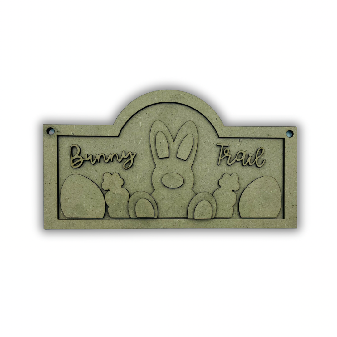 Insegna Bunny Trail Out of the Wood