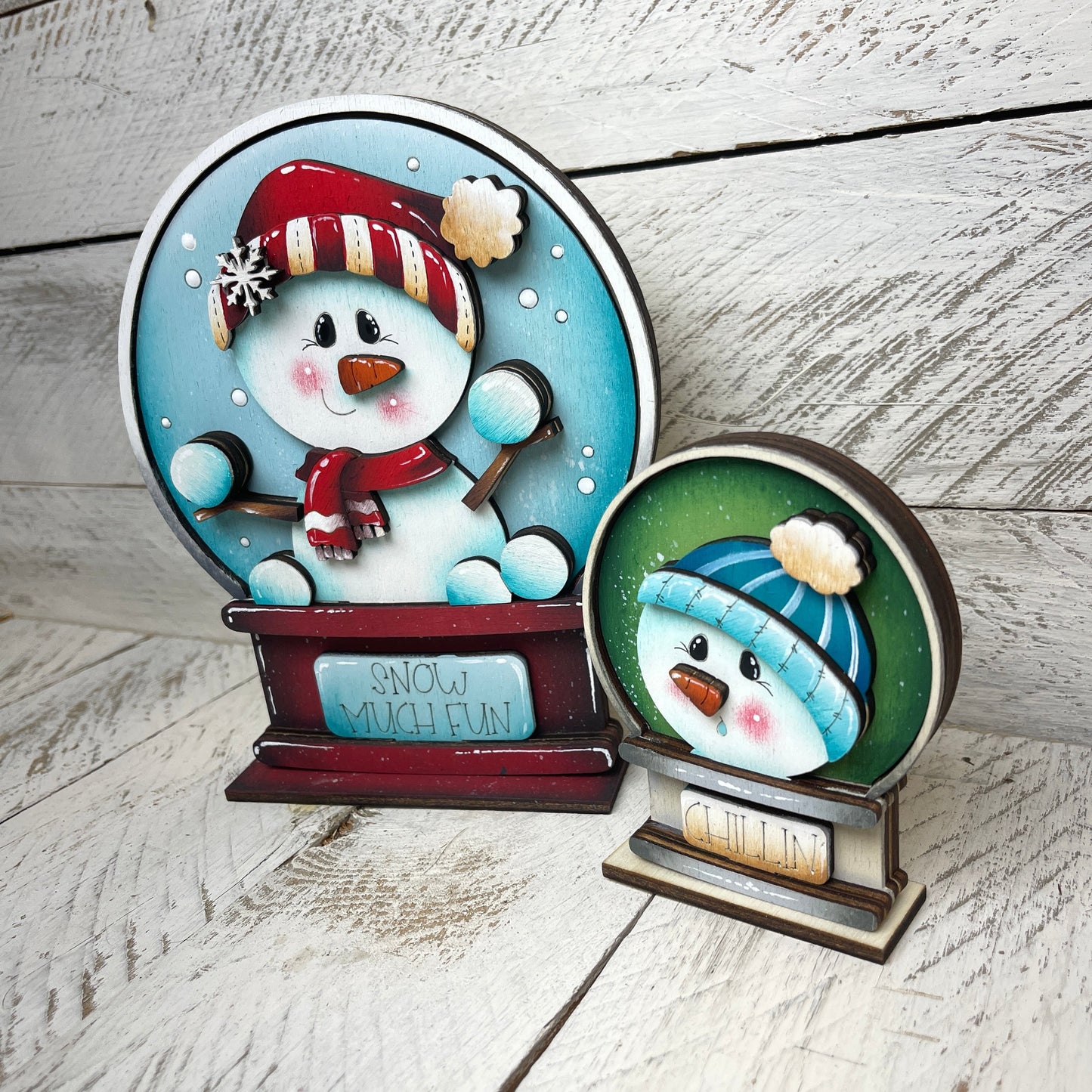 Sagoma pupazzo per Snow globe intercambiabile Out of the Wood