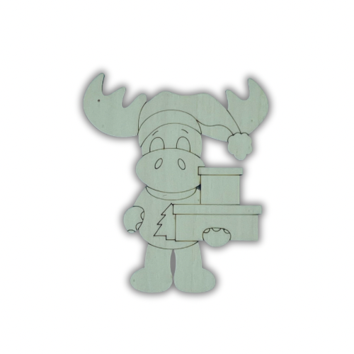 Alce con pacchi regalo in mano Out of the Wood