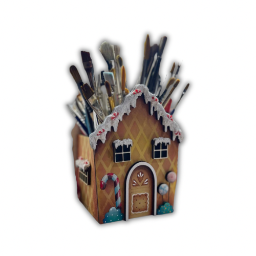 Portapennelli/ brush holder “I love Ginger” Out of the Wood