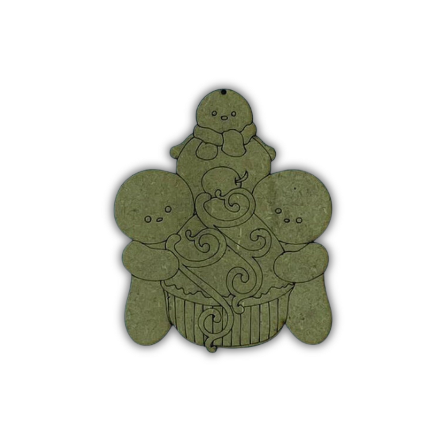 Cupcake ornament Out of the Wood