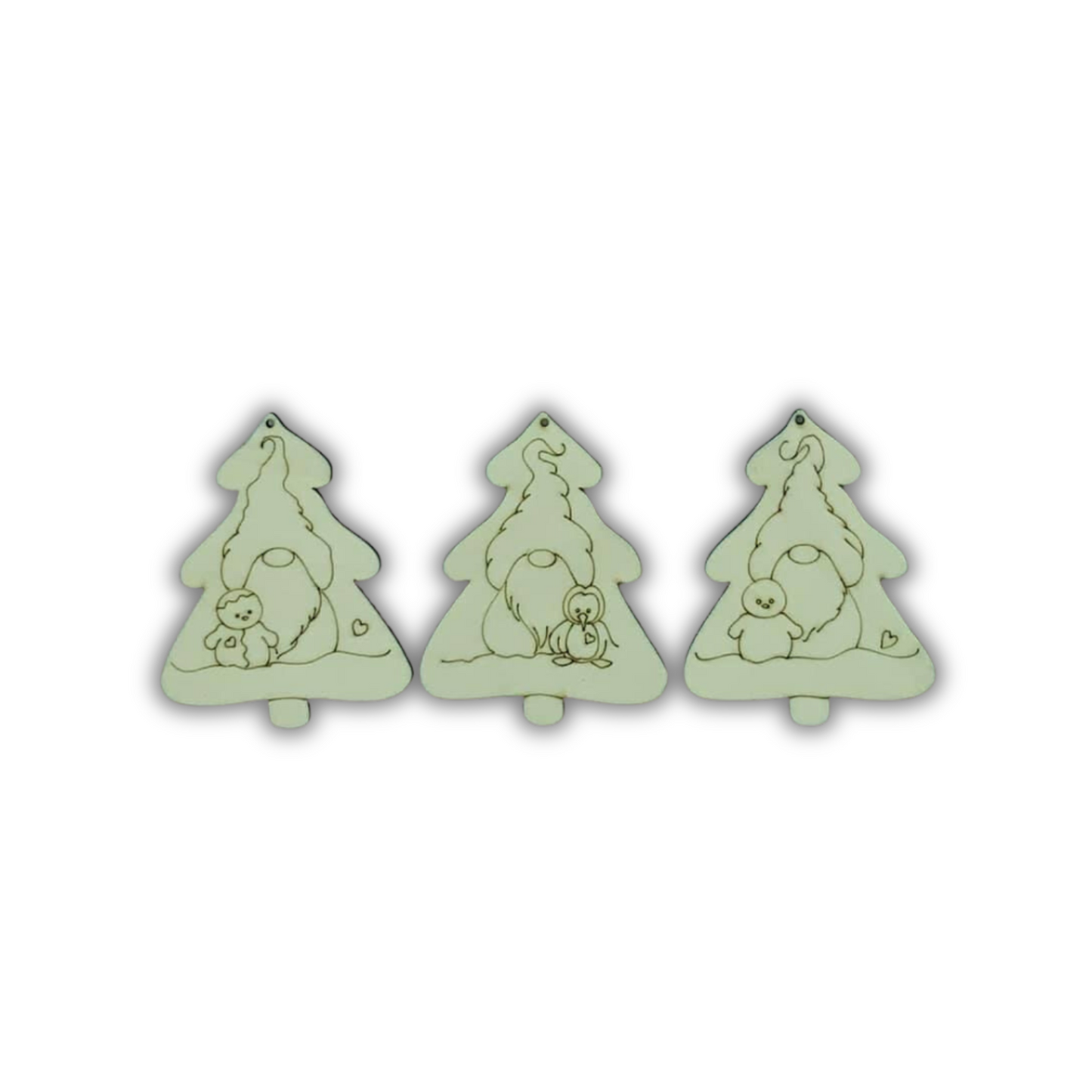 Festive ornament trio Out of the Wood