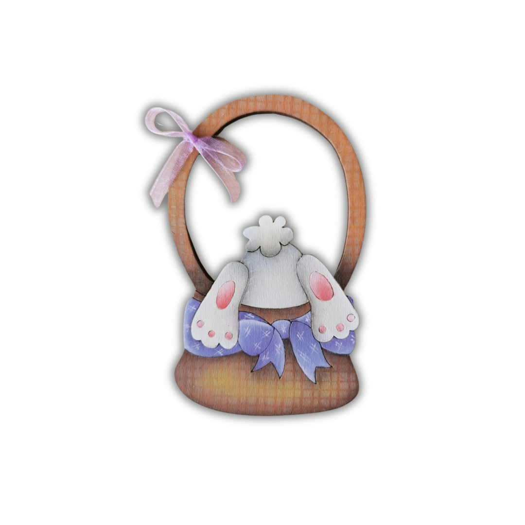 Coniglietto con sedere nel cesto Out of the Wood