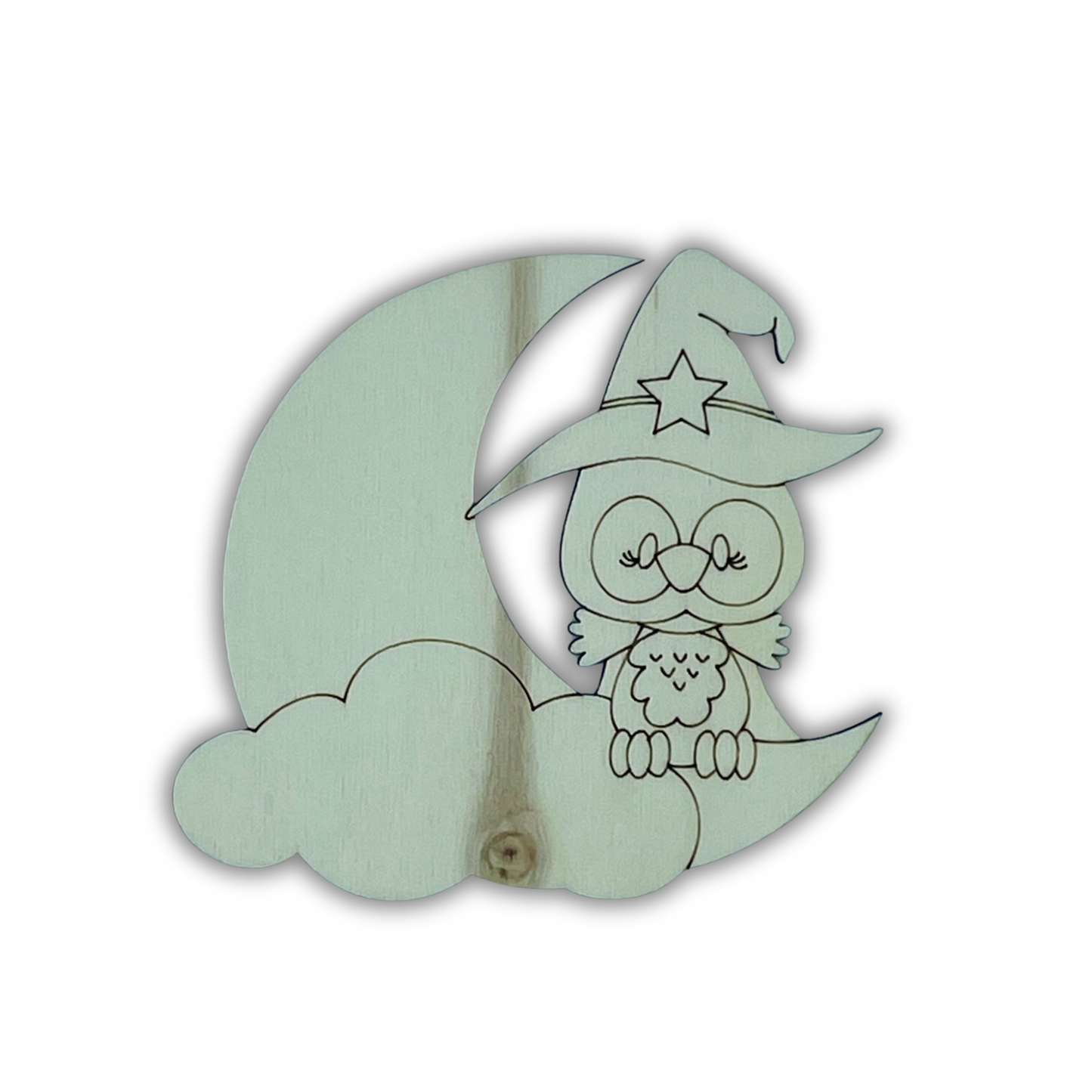Gufetto Halloween sulla luna Out of the Wood