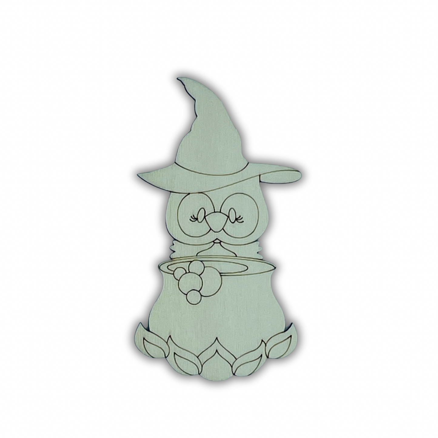Gufetto Halloween con pentolone Out of the Wood