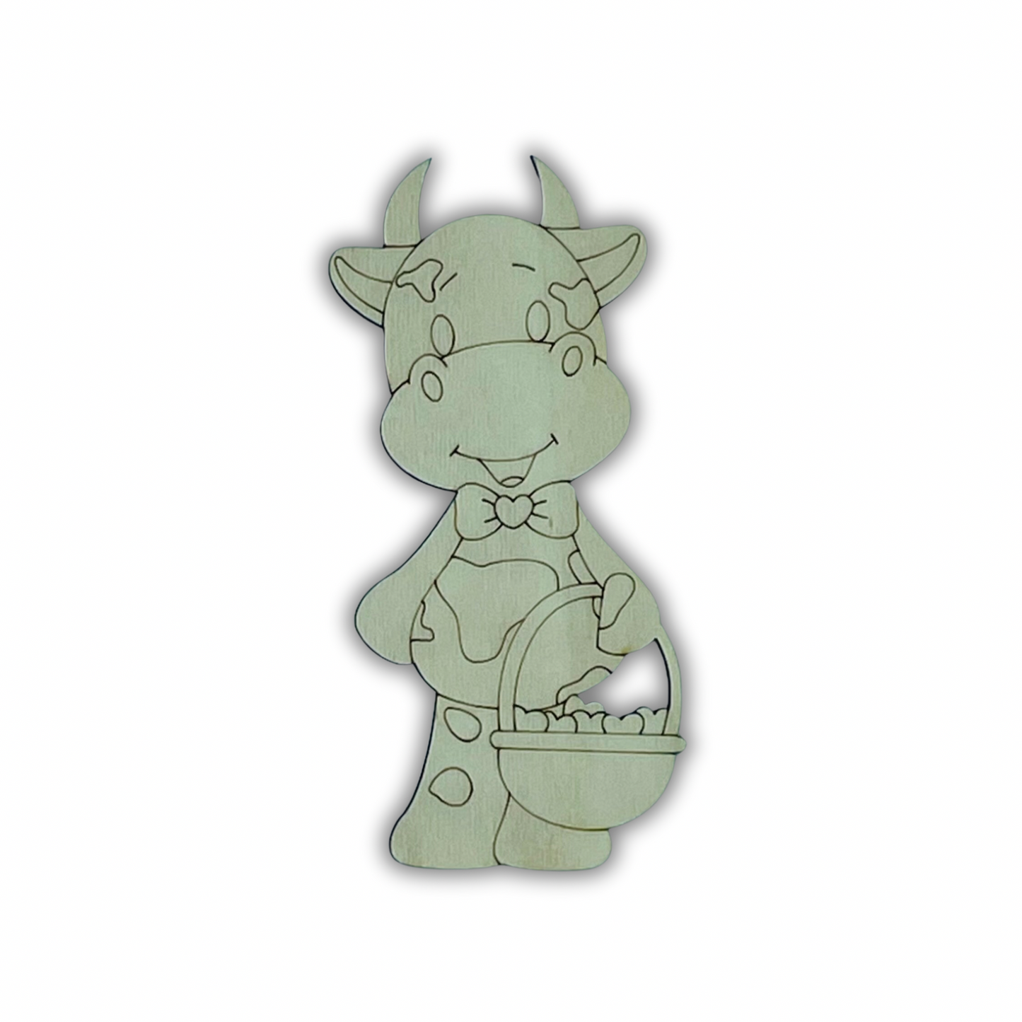 Mucca con cesto di cuori Out of the Wood