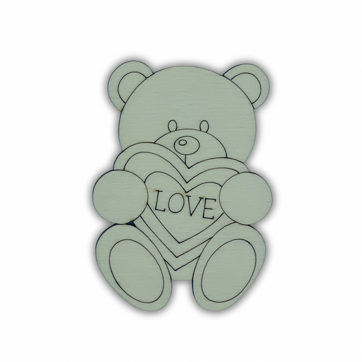 Orso seduto con cuore Out of the Wood