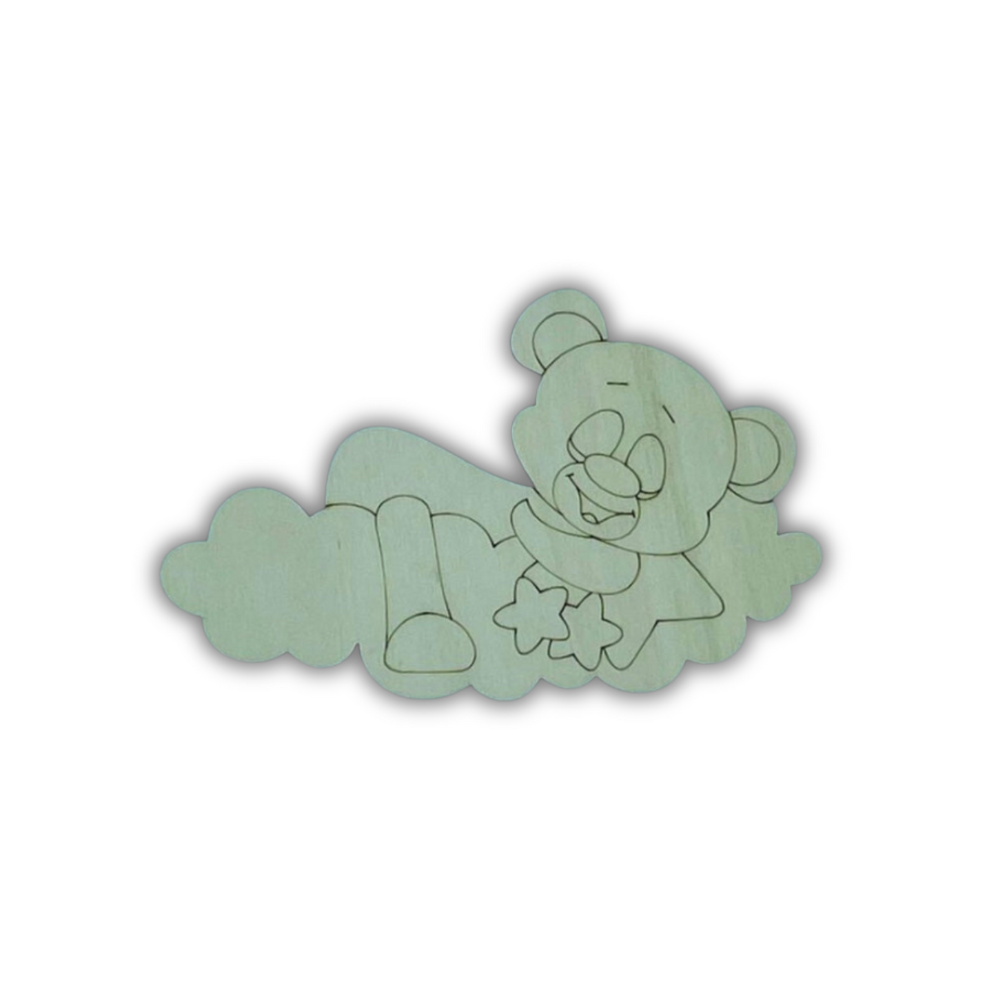 Orsetto sdraiato su nuvola Out of the Wood