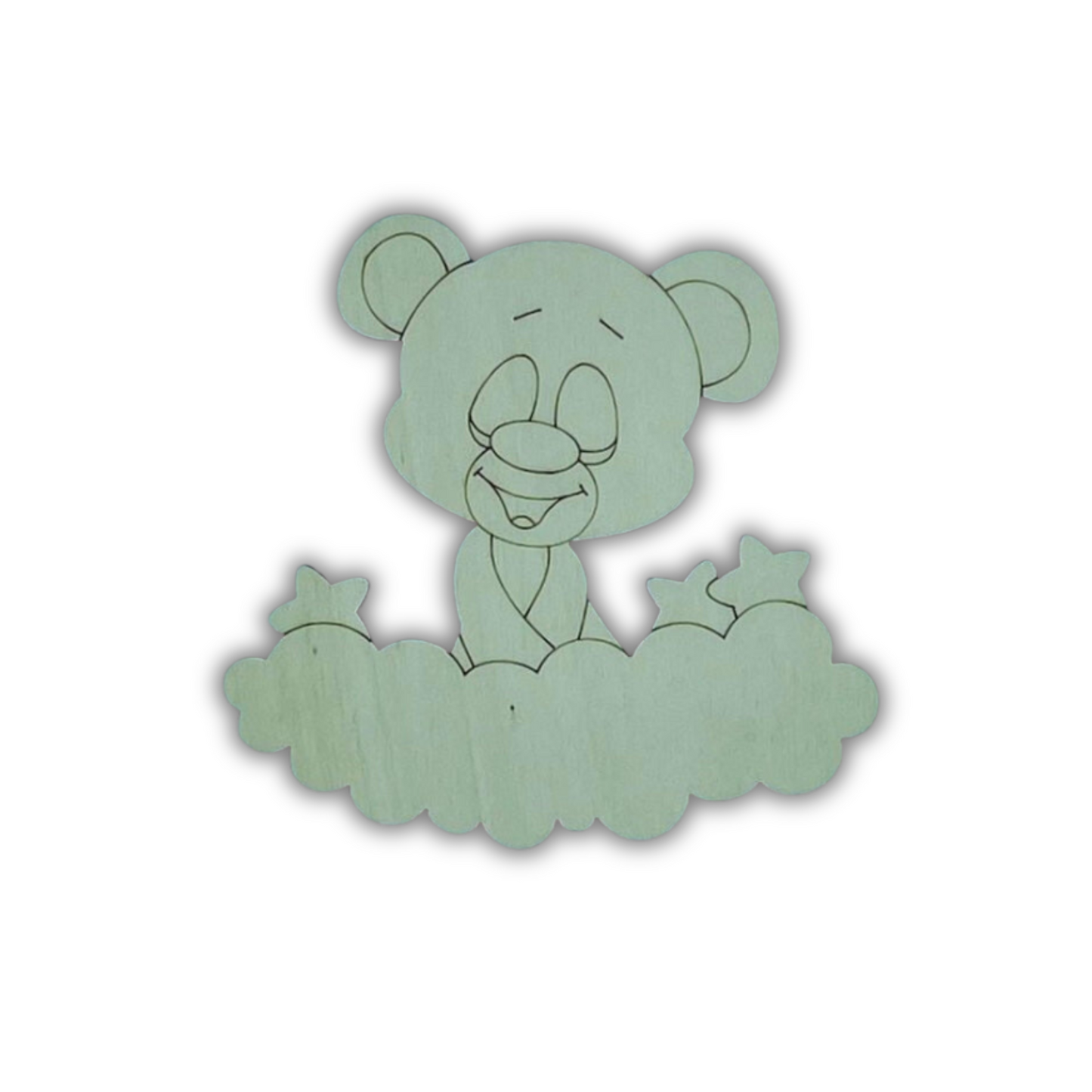 Orsetto seduto su nuvola Out of the Wood