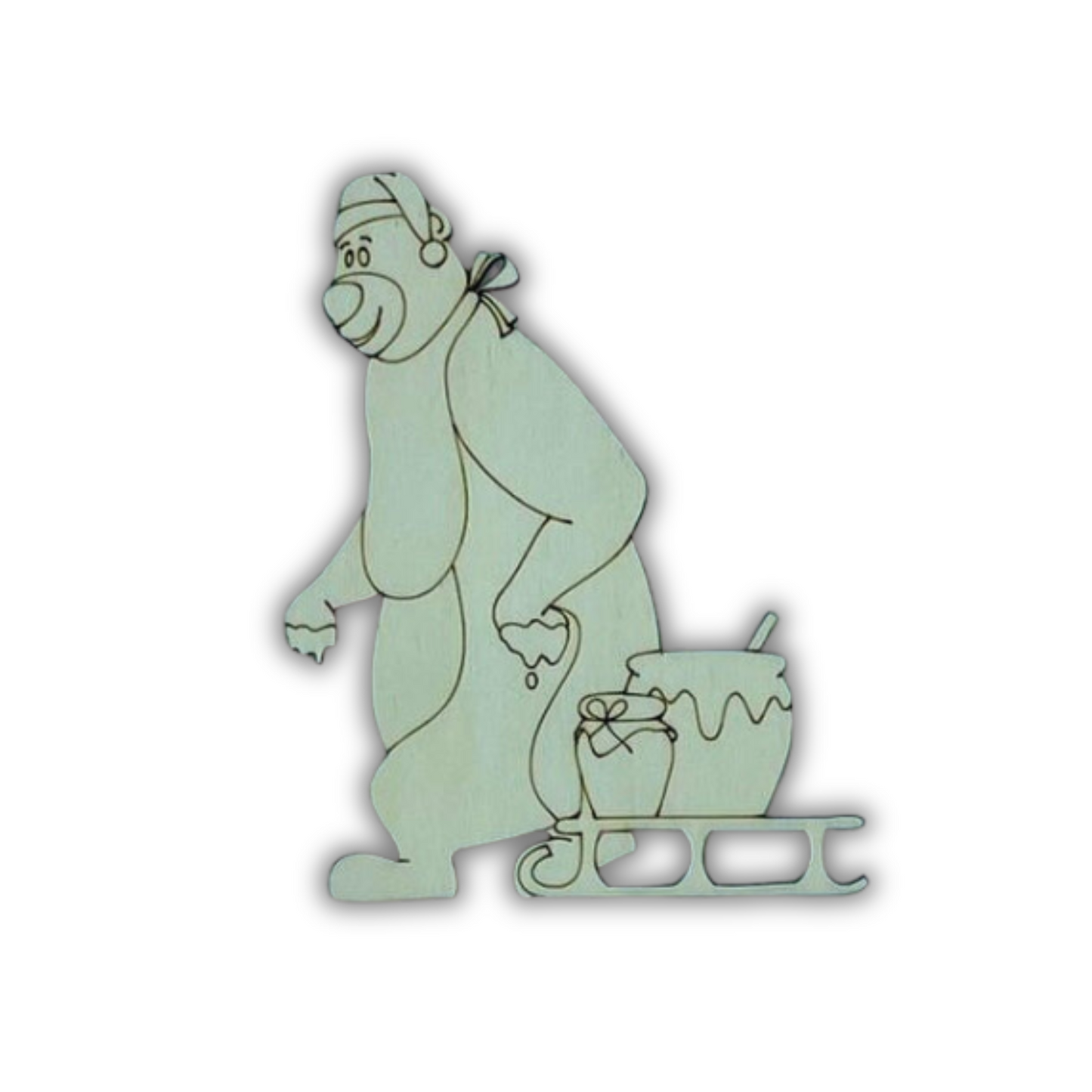 Orso con slitta e miele Out of the Wood