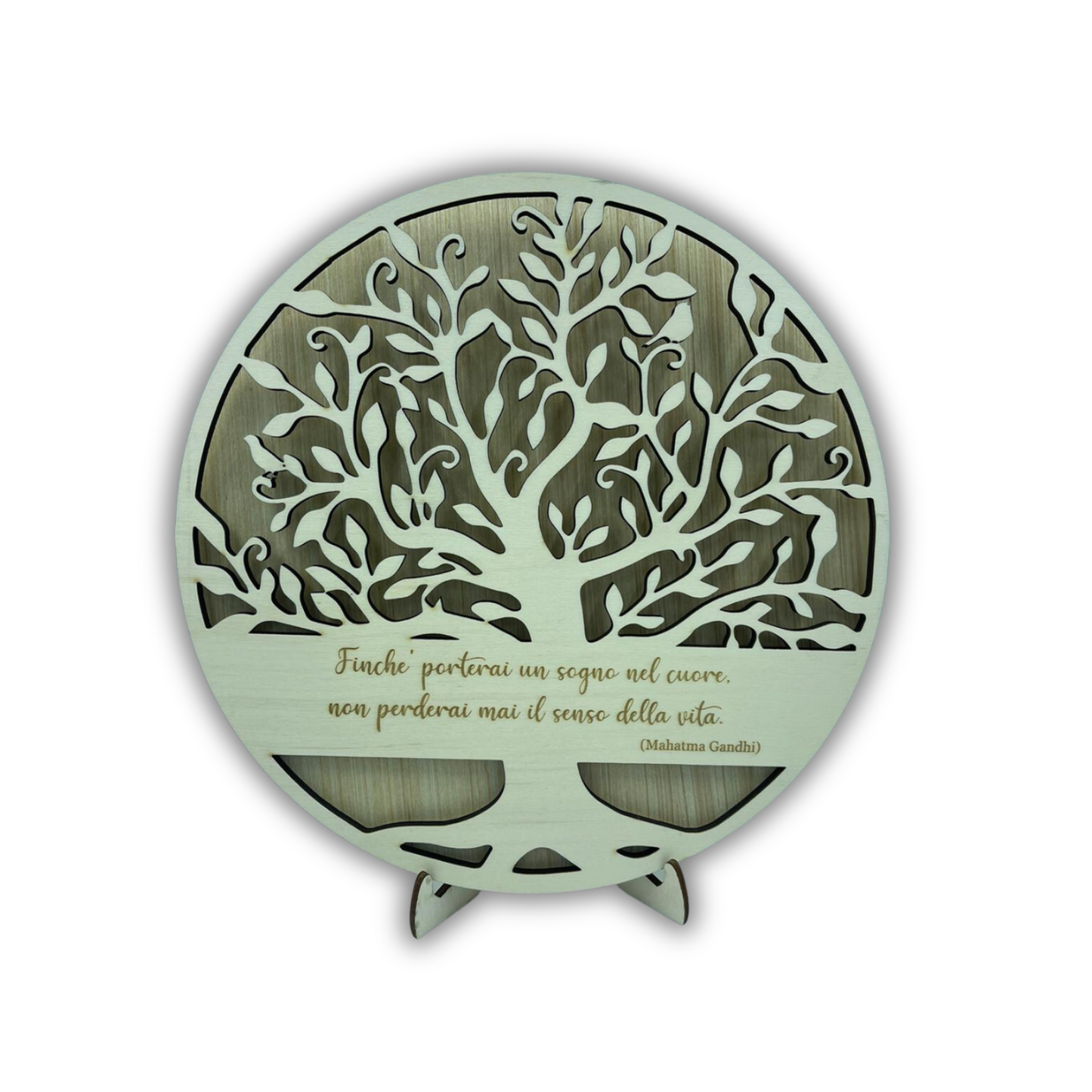 Piatto Albero della vita con piedistallo Out of the Wood