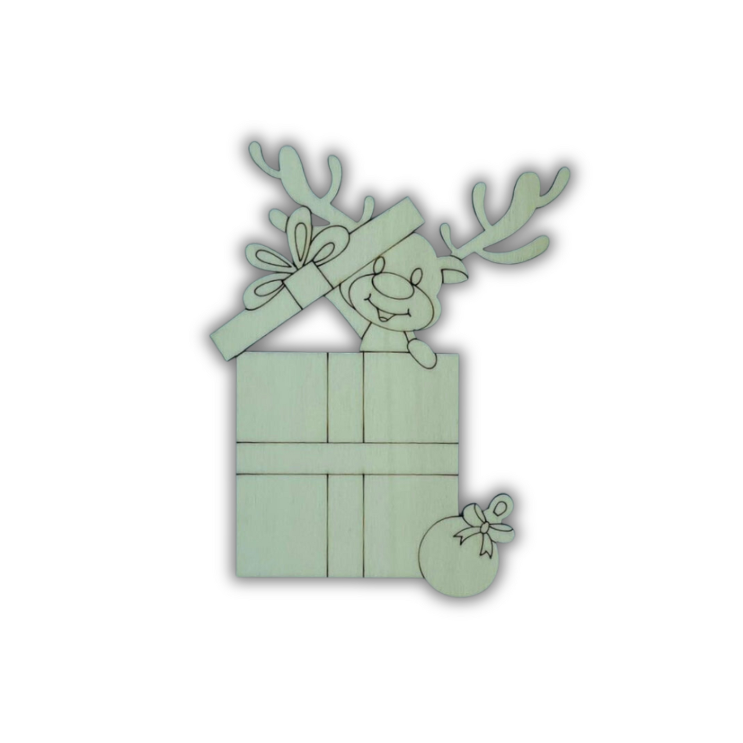 Renna dentro scatola regalo Out of the Wood