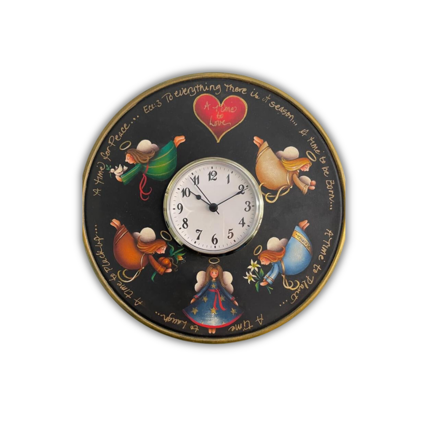 Sagoma Angel clock ( con meccanismo) Design by Maxine Thomas Out of the Wood