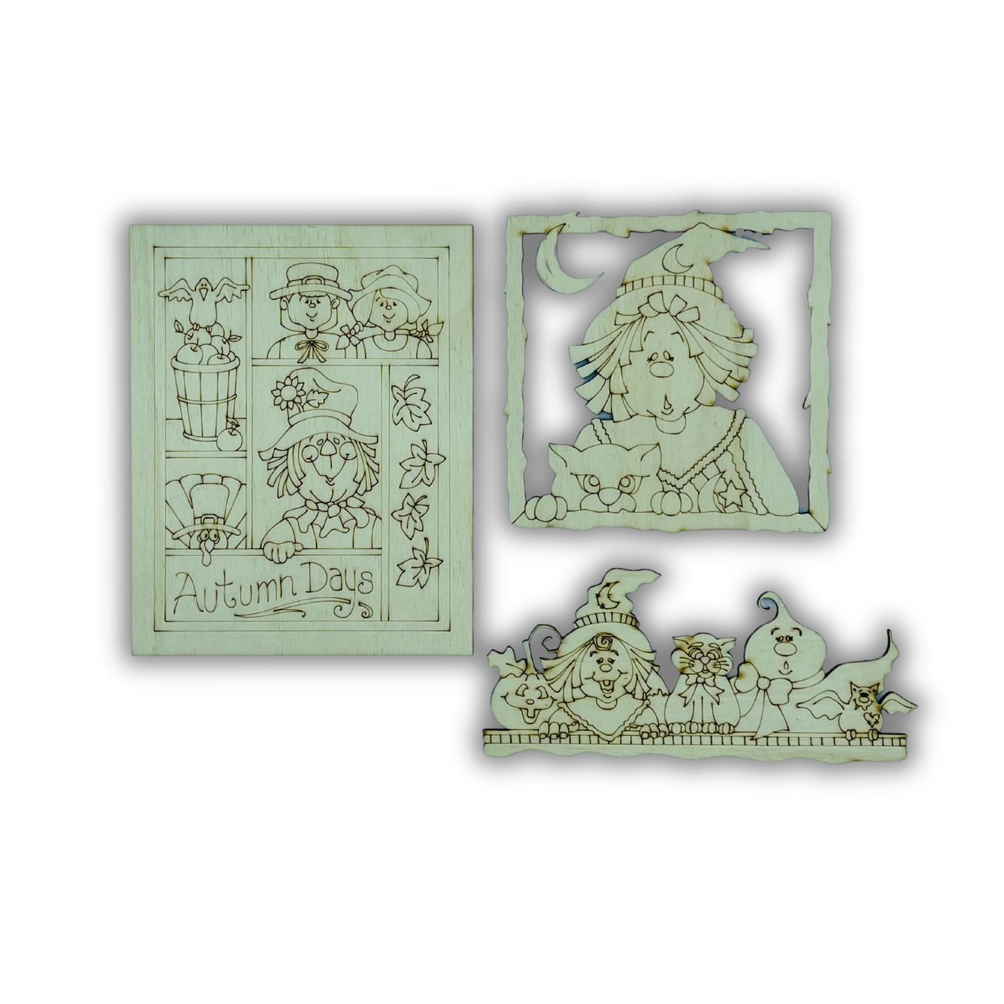 Set 3 pezzi . Ornament 15 cm autunno Out of the Wood