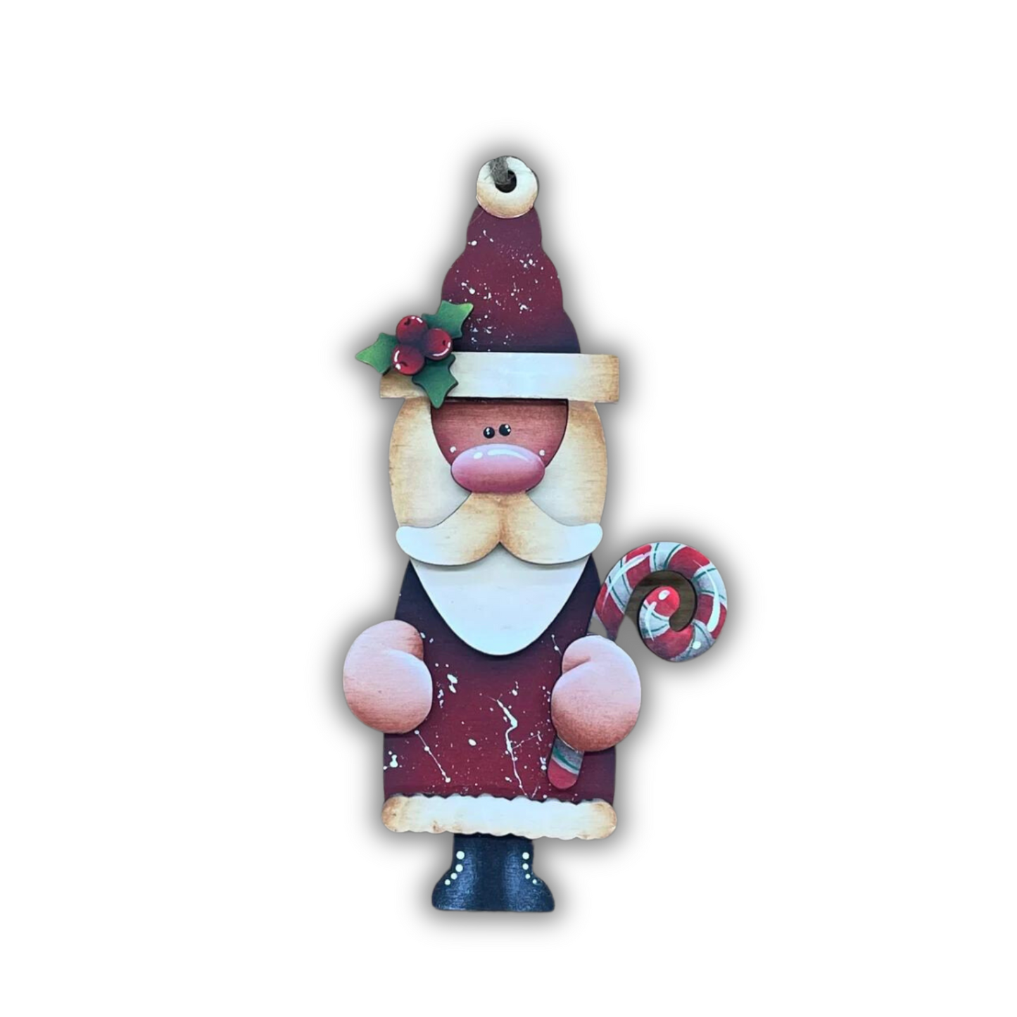 Kit Santa ornaments Out of the Wood