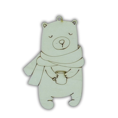 Addobbo orso con tazza Out of the Wood