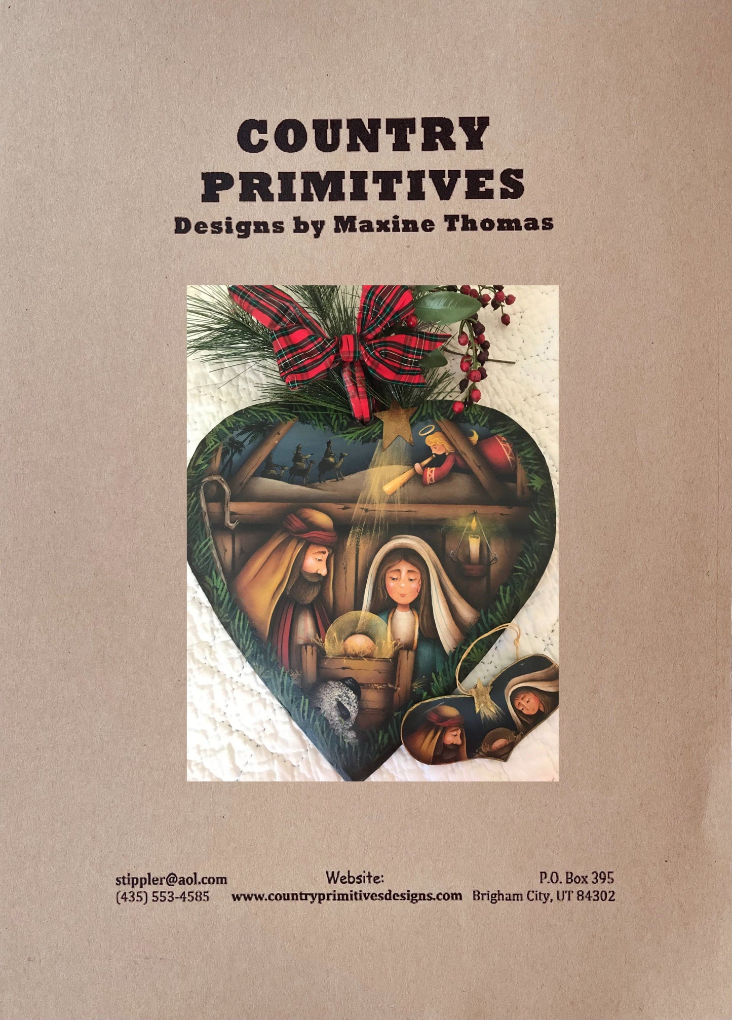 CARTAMODELLO -pattern-“Nativity scene heart/ ornament CON TRADUZIONE IN ITALIANO) by Maxine Thomas - Out of the Wood
