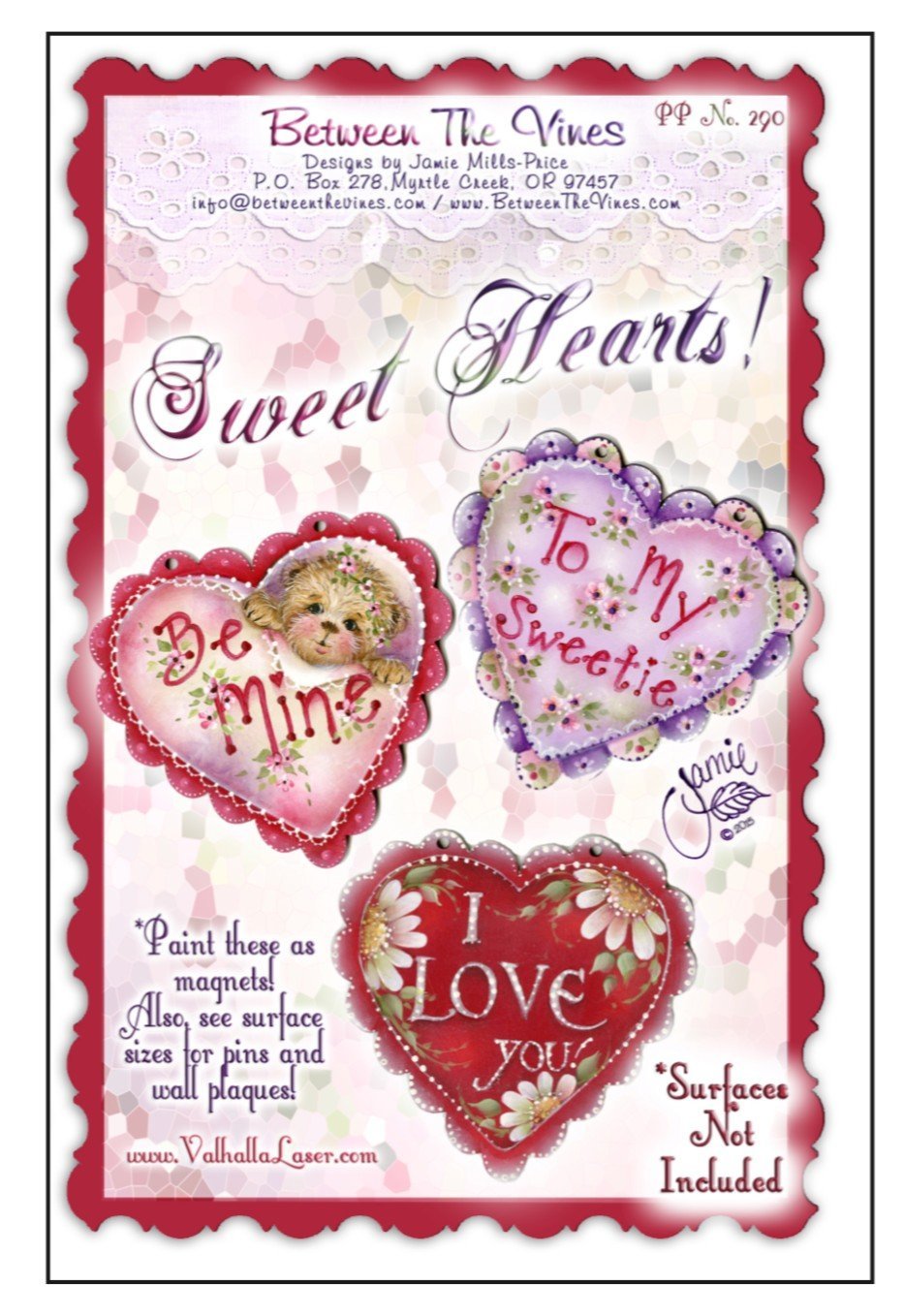 Kit Cuore 3 pz scaloppato Sweet Heart - Out of the Wood