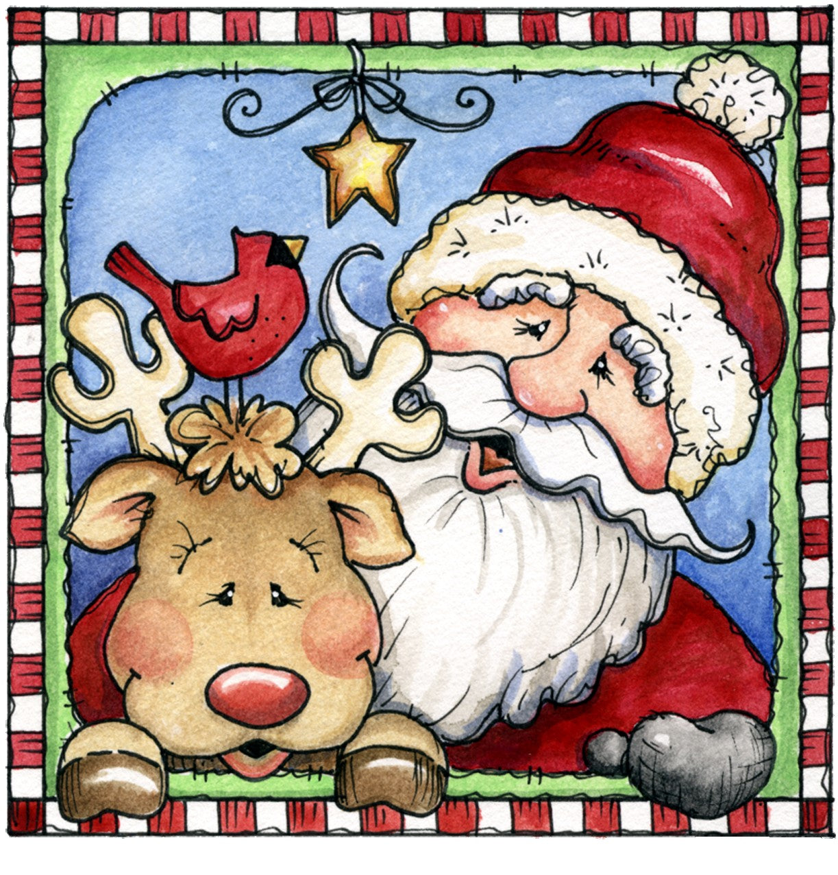 Santa and deer - Out of the Wood
