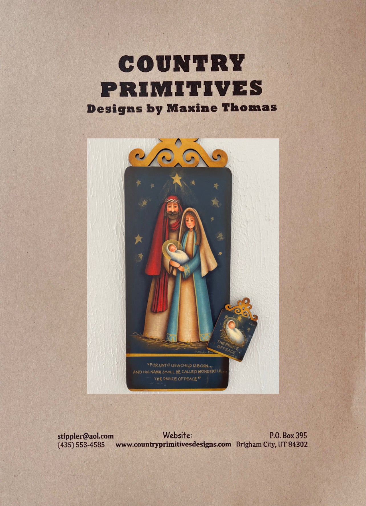 CARTAMODELLO -pattern-“Prince of peace “ (CON TRADUZIONE IN ITALIANO)by Maxine Thomas Out of the Wood
