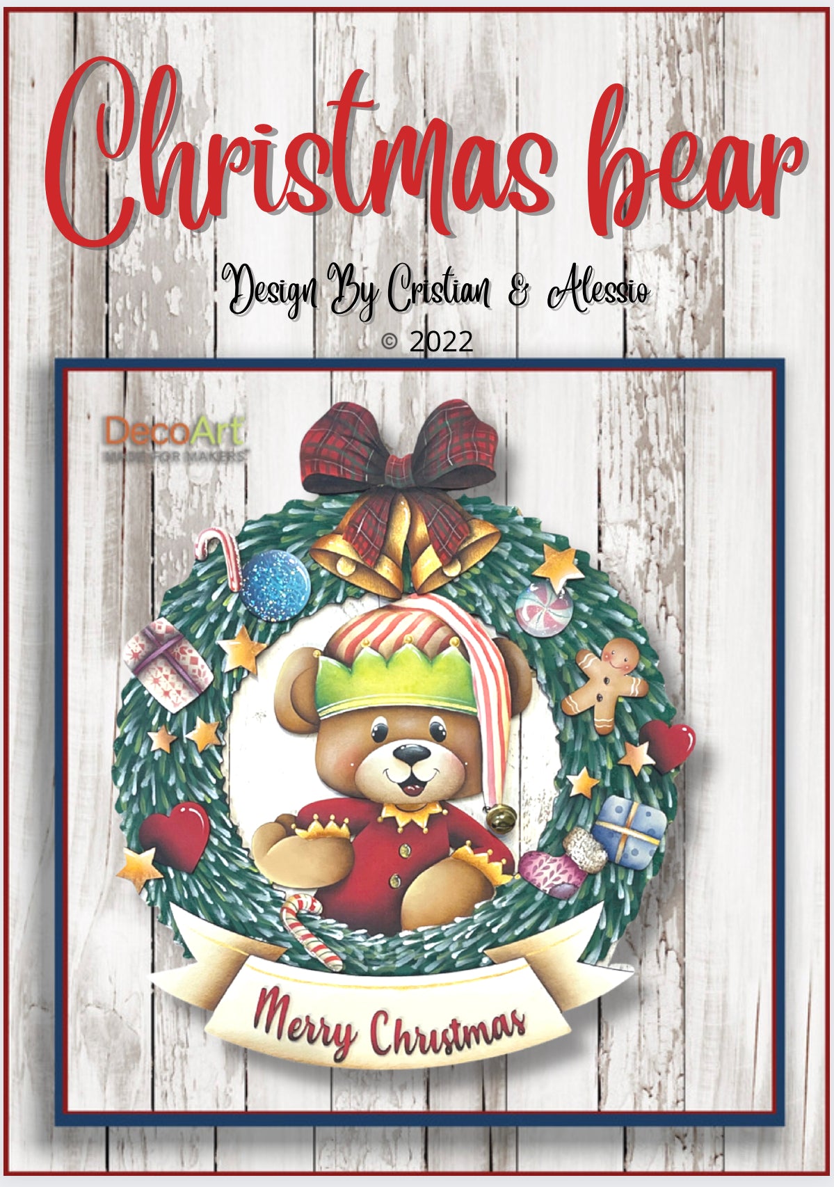 CARTAMODELLO -E pattern "Christmas Bear"( ITALIAN VERSION ) Out of the Wood
