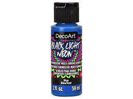 Black light neon Blue Out of the Wood