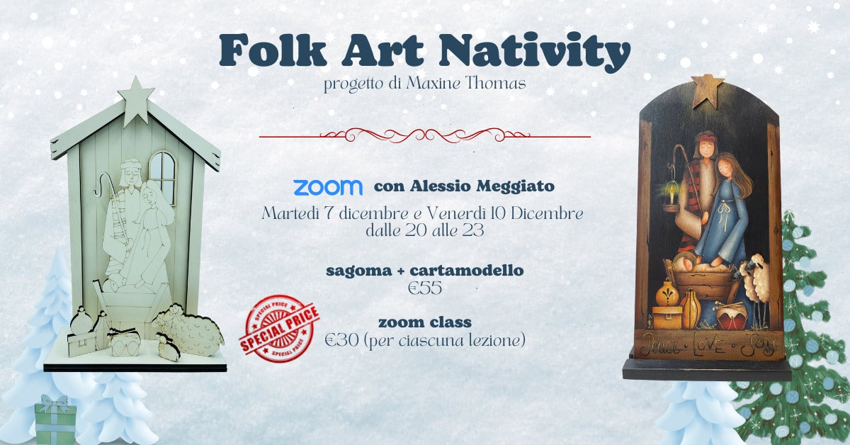 VIDEOLEZIONE REGISTRATA CON ALESSIO MEGGIATO FOLKART NATIVITY BY MAXINE THOMAS Out of the Wood