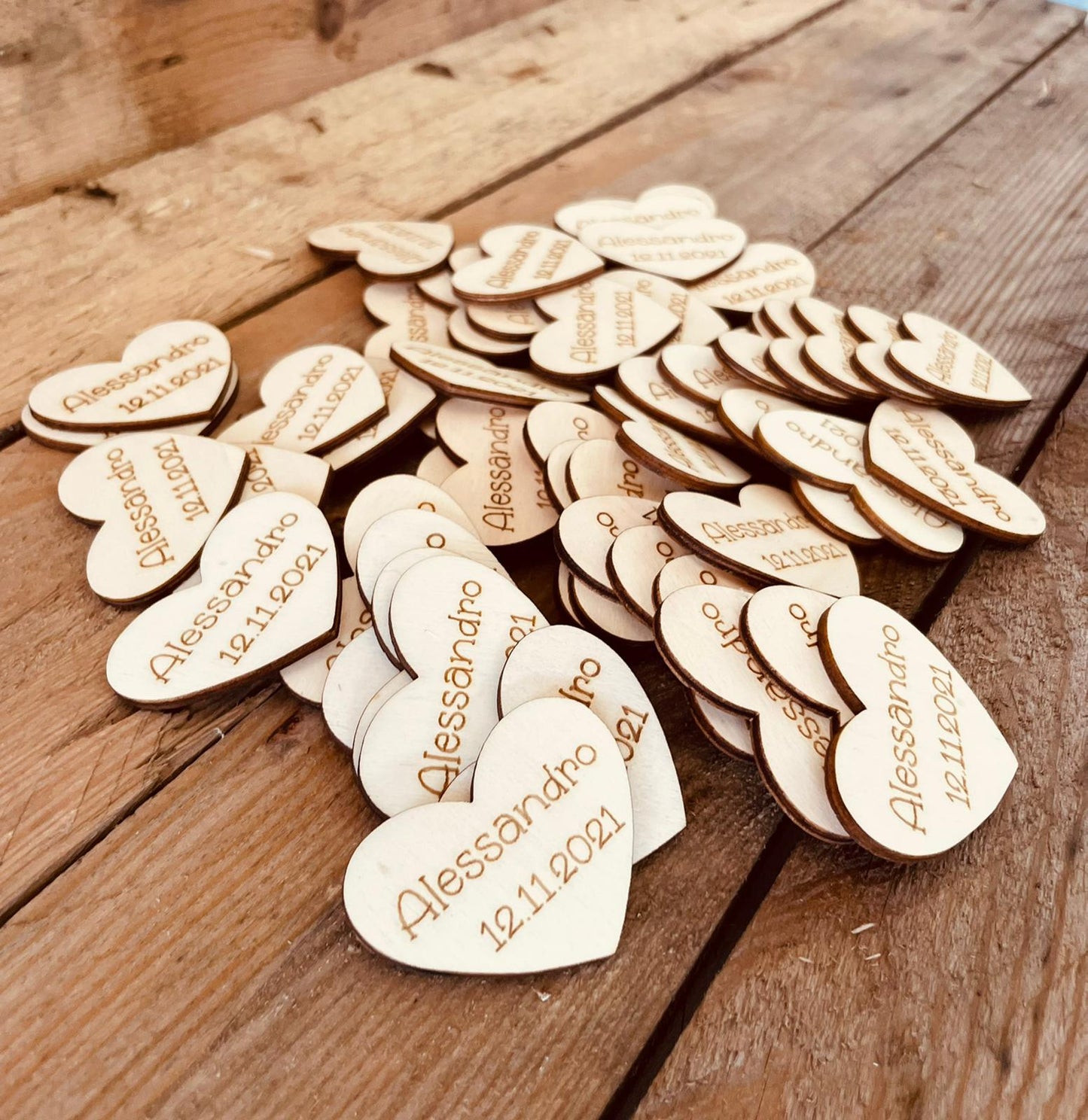 Targhetta cuore personalizzabile - Out of the Wood