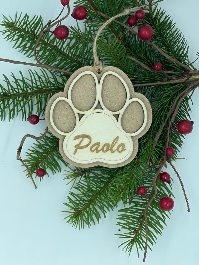 Addobbo a zampa con nome Out of the Wood