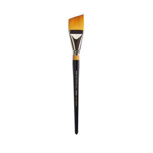 KINGART® Original Gold® 9400 Angle Shader Series, Premium Golden Taklon Multimedia Artist Brushes Out of the Wood