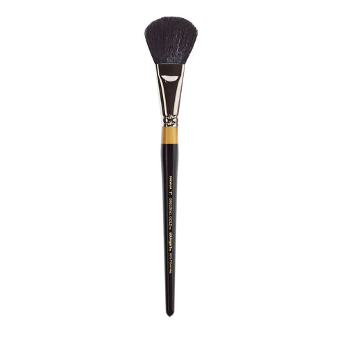 KINGART® Original Gold® 9275 Oval Mop Super Soft Dyed Black Natural Goat Hair Series Premium Multimedia Artist Brushes Out of the Wood