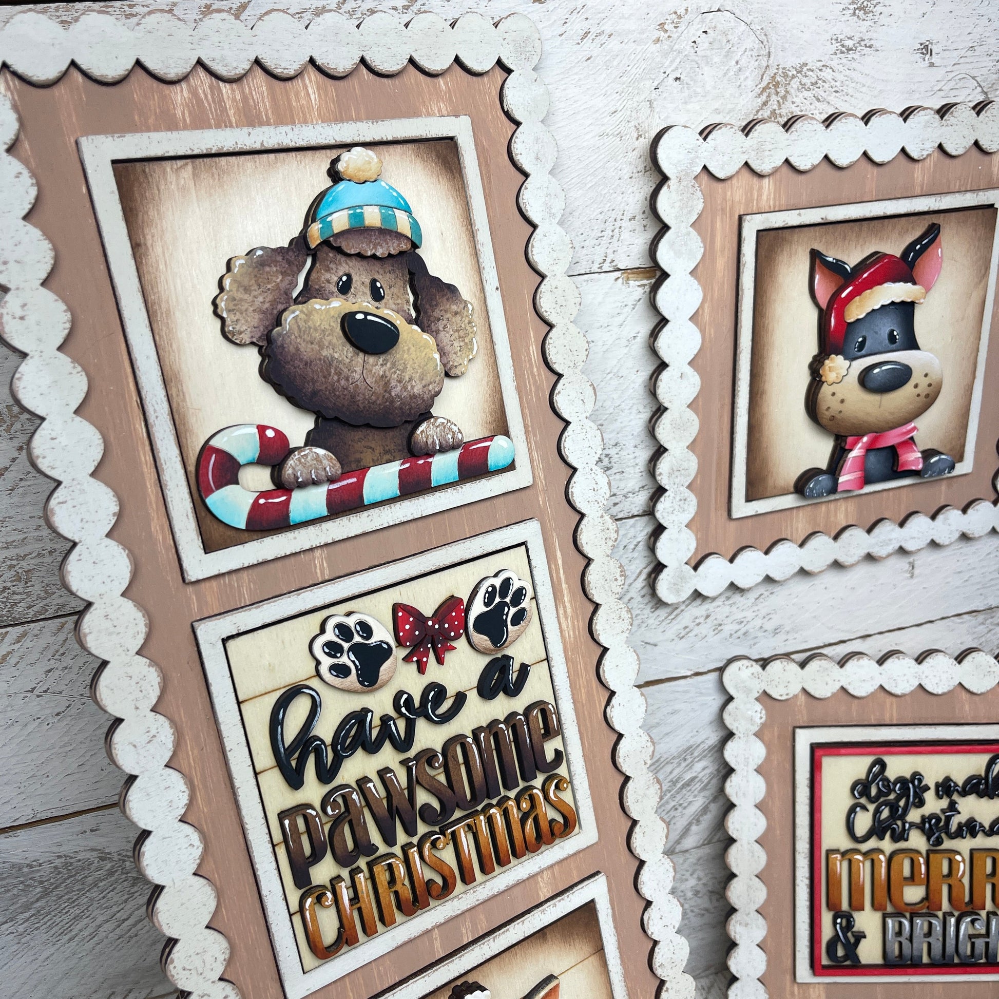 Set cani inserto quadrati grandi 10x10 Out of the Wood