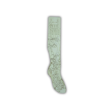 Peace and Joy sock stretcher Out of the Wood