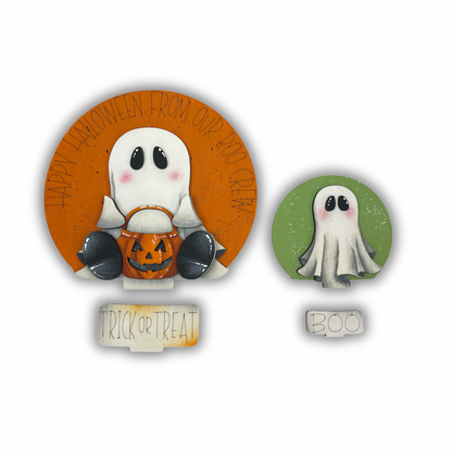 Sagoma fantasmini halloween per Snow globe intercambiabile Out of the Wood