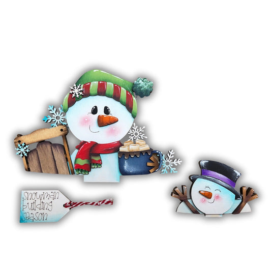 Pannello intercambiabile con snowman e slitta Out of the Wood