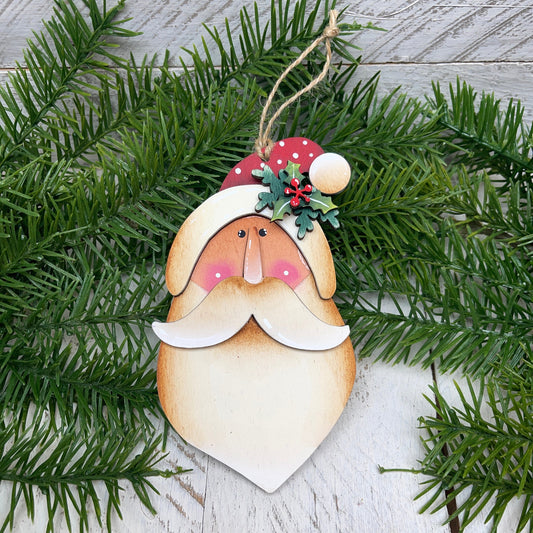 Primitive Christmas  santa Out of the Wood