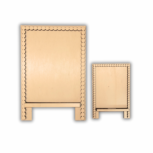 Cornice rettangolare a pallini con treppiede Out of the Wood