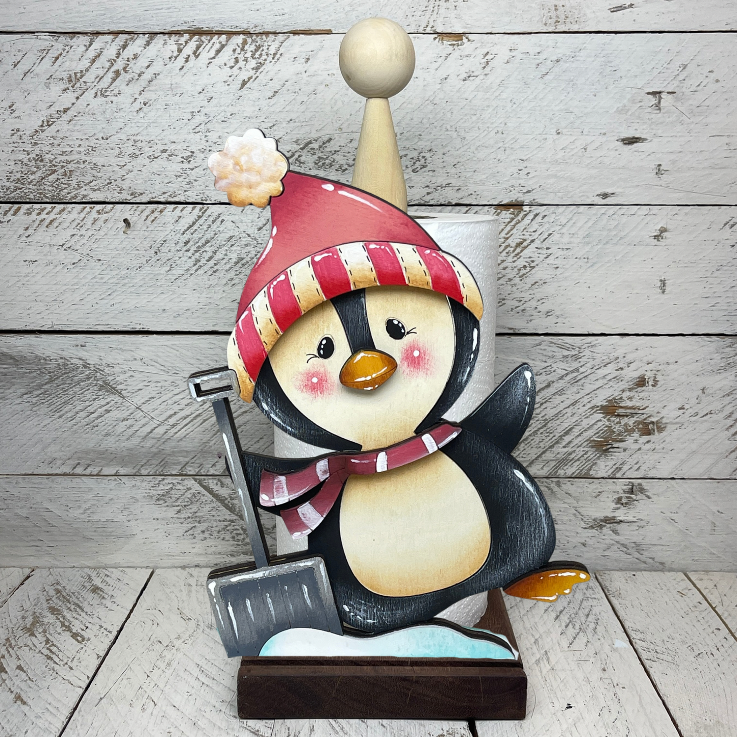 Sagoma per porta scottex pinguini natalizzi Out of the Wood