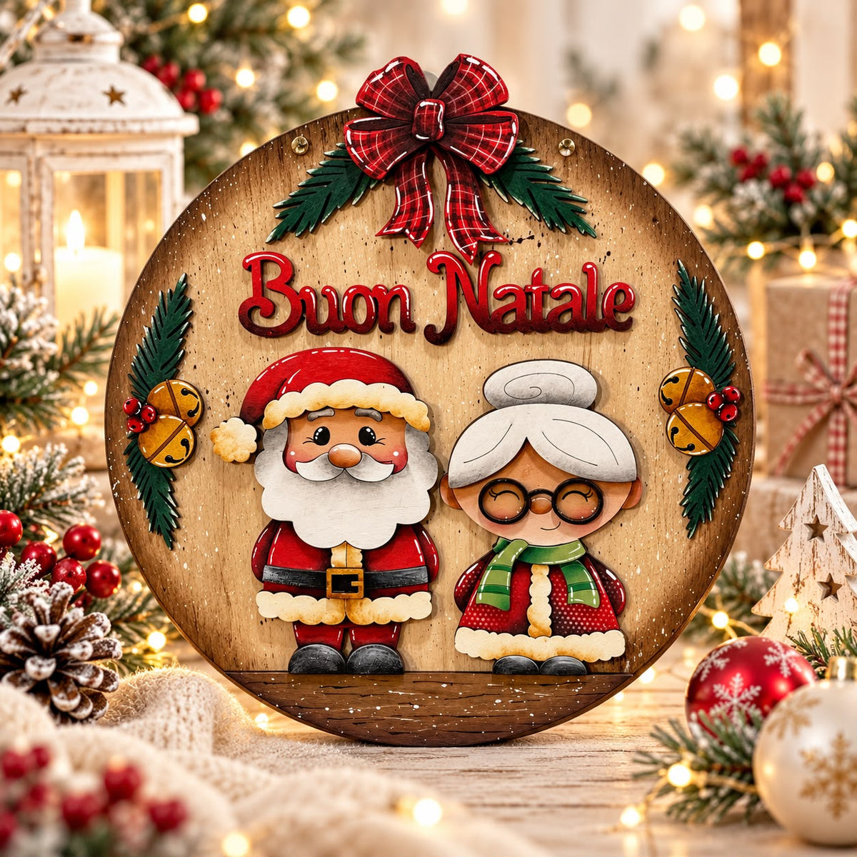 Fuoriporta  Mrs claus e santa claus Out of the Wood