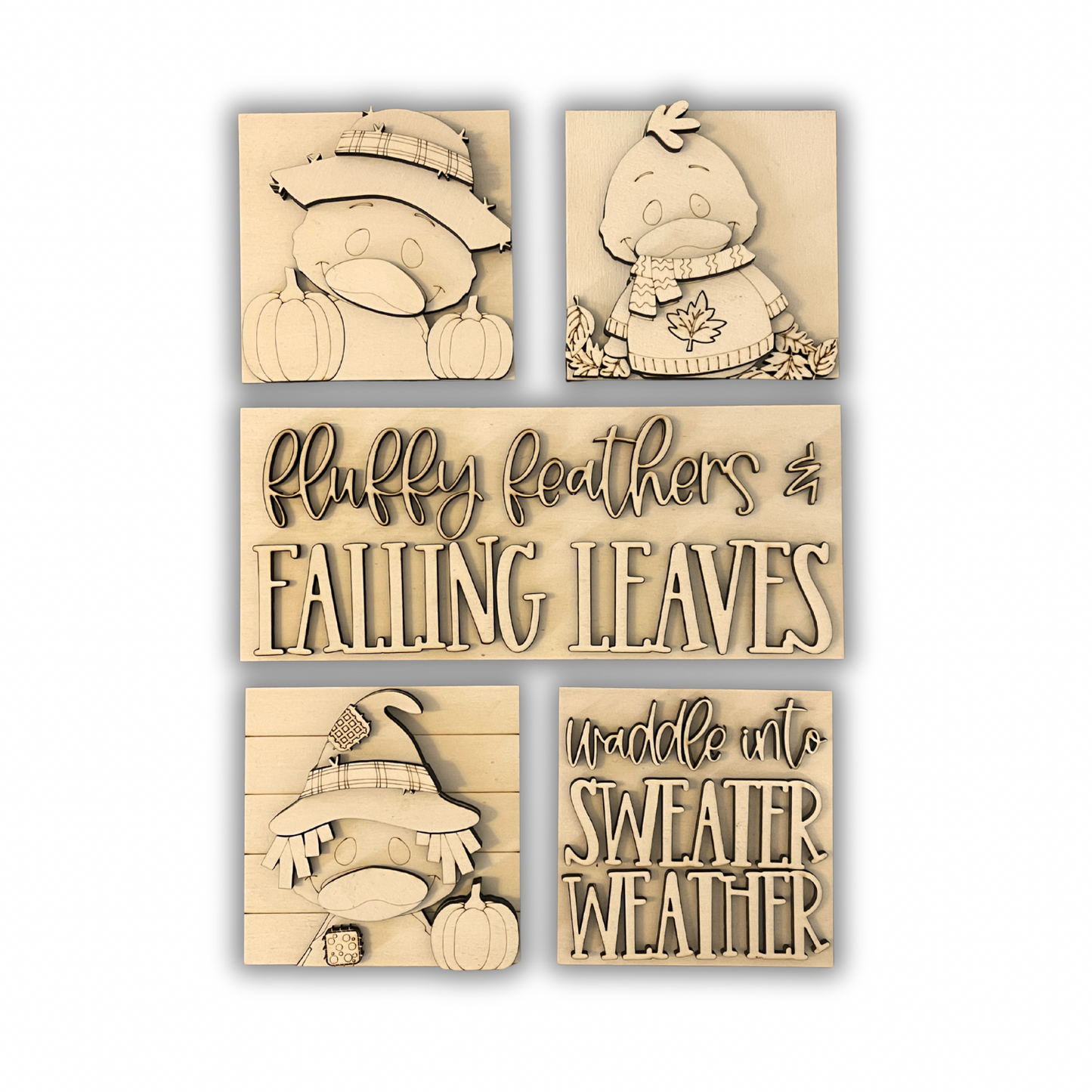 Set papere autunno inserti quadrati grandi 10x10 Out of the Wood