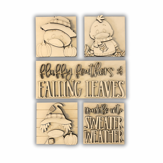 Set papere autunno inserti quadrati grandi 10x10 Out of the Wood