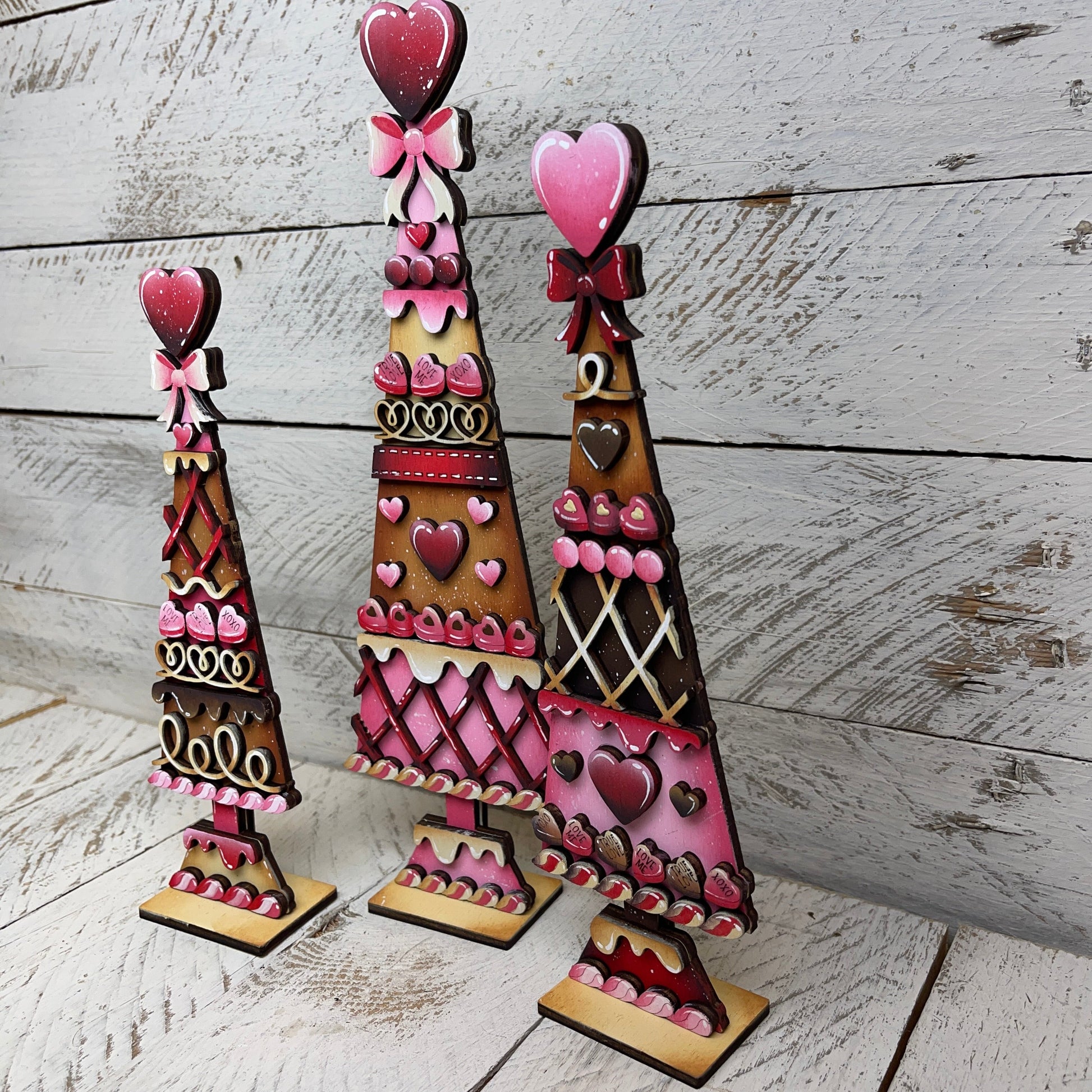 Set 3 pini San Valentino Out of the Wood