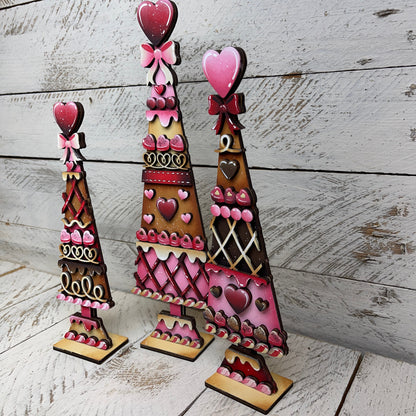 Set 3 pini San Valentino Out of the Wood