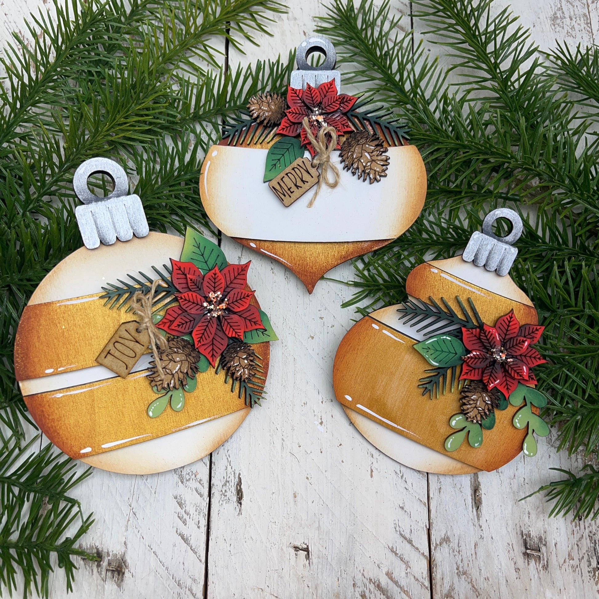 Kit Christmas ball ornament Out of the Wood