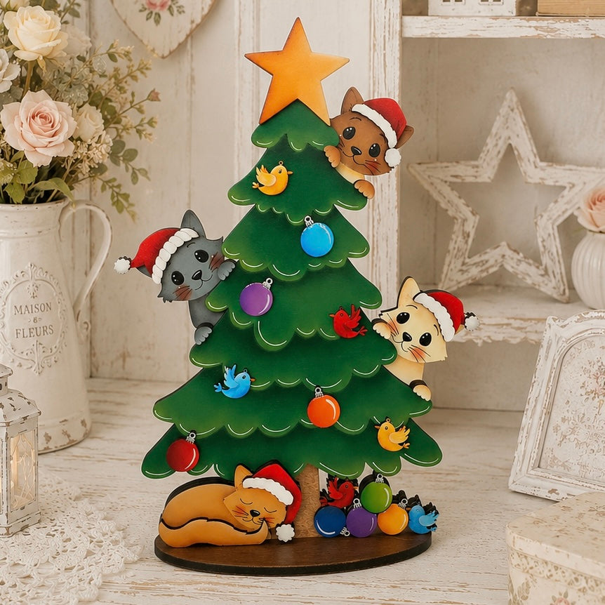 Gatti con albero di Natale Out of the Wood