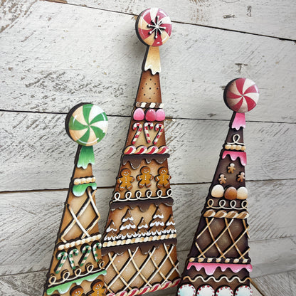 Set 3 pini gingerbread Out of the Wood