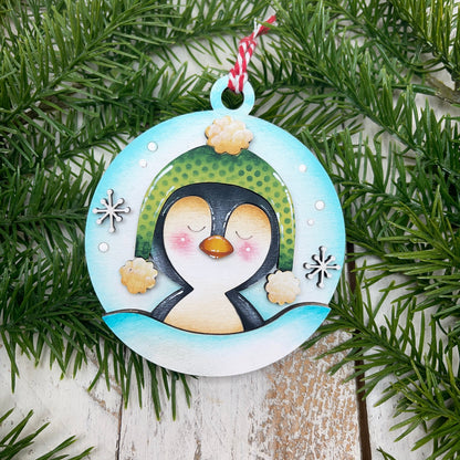 Ornament pinguino Out of the Wood