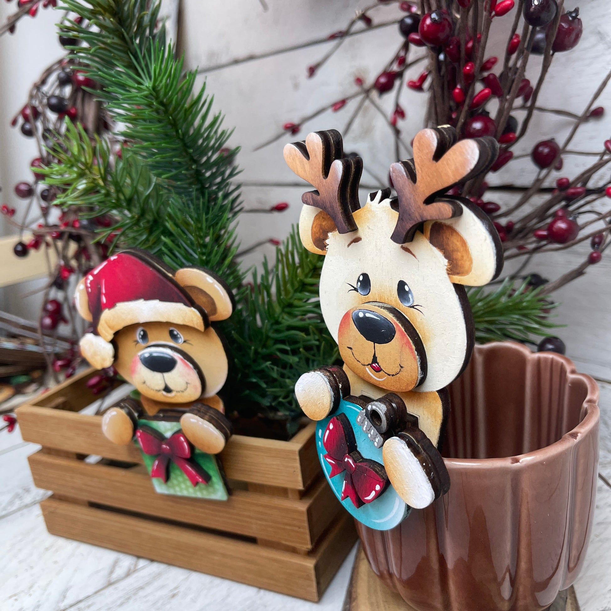 Segnaposto orso Natale Out of the Wood